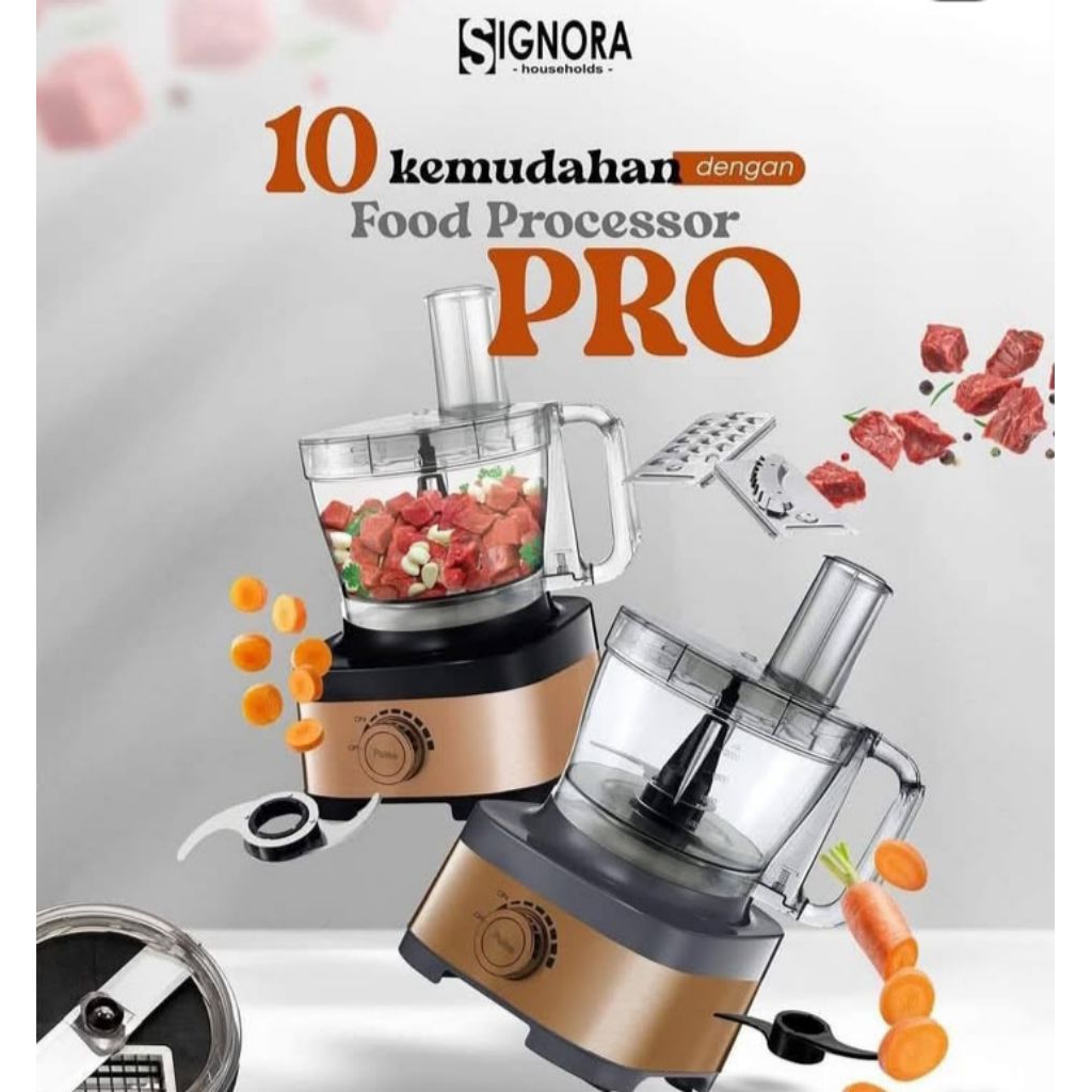 Jual Food Processor Pro by Signora dengan Cubic Cutter | Shopee Indonesia
