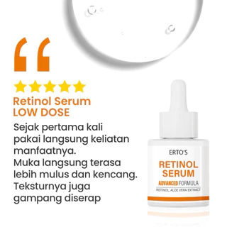 Erto's Retinol Serum Dosis Ringan Serum Memudarkan Flek Hiperpigmentasi AntiAging Melembabkan