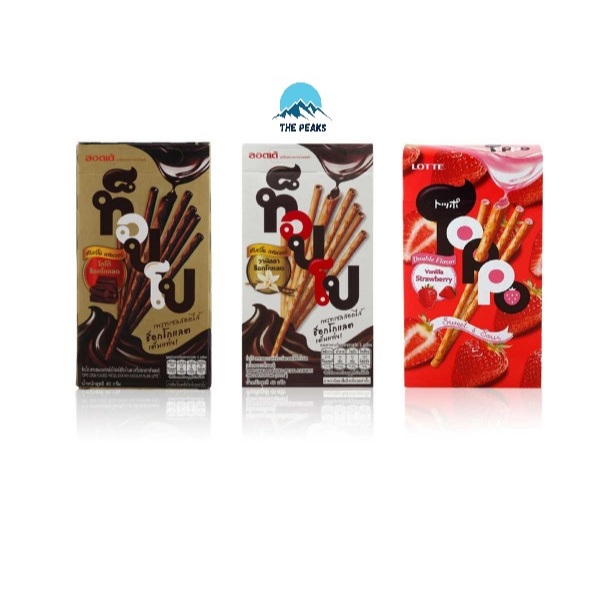 Jual (The Peaks) Lotte Toppo BOX Biskuit Stick / Coklat Strawberry ...
