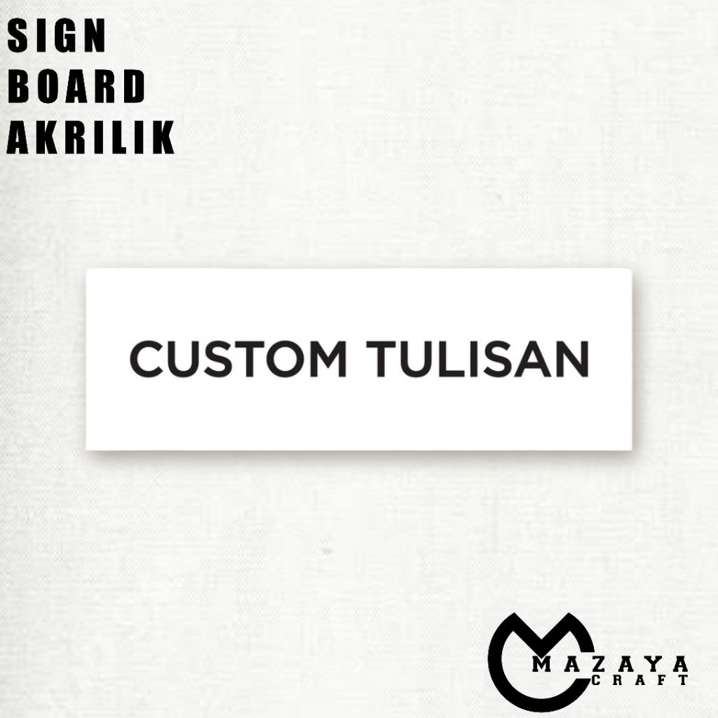 Jual Free Custom Request Sign Board Nama Ruangan Akrilik Print Papan ...