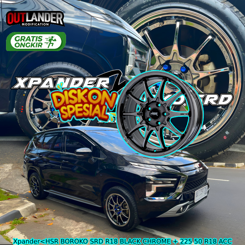 Jual velg black crome/velg r18 untuk mobil Expander Xtrail Hrv Odyssey ...