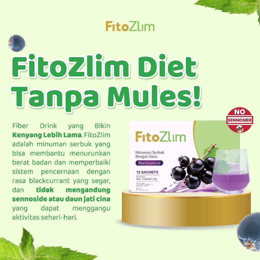 Jual FitoZlim – Minuman Diet & Detox | Isi 3 Sachet | Fiber Drink Tanpa ...