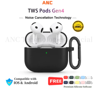 ANC Buds TWS Pods Gen4 Earphone bluetooth headset iPhone + Free Premium Silicone Softcase
