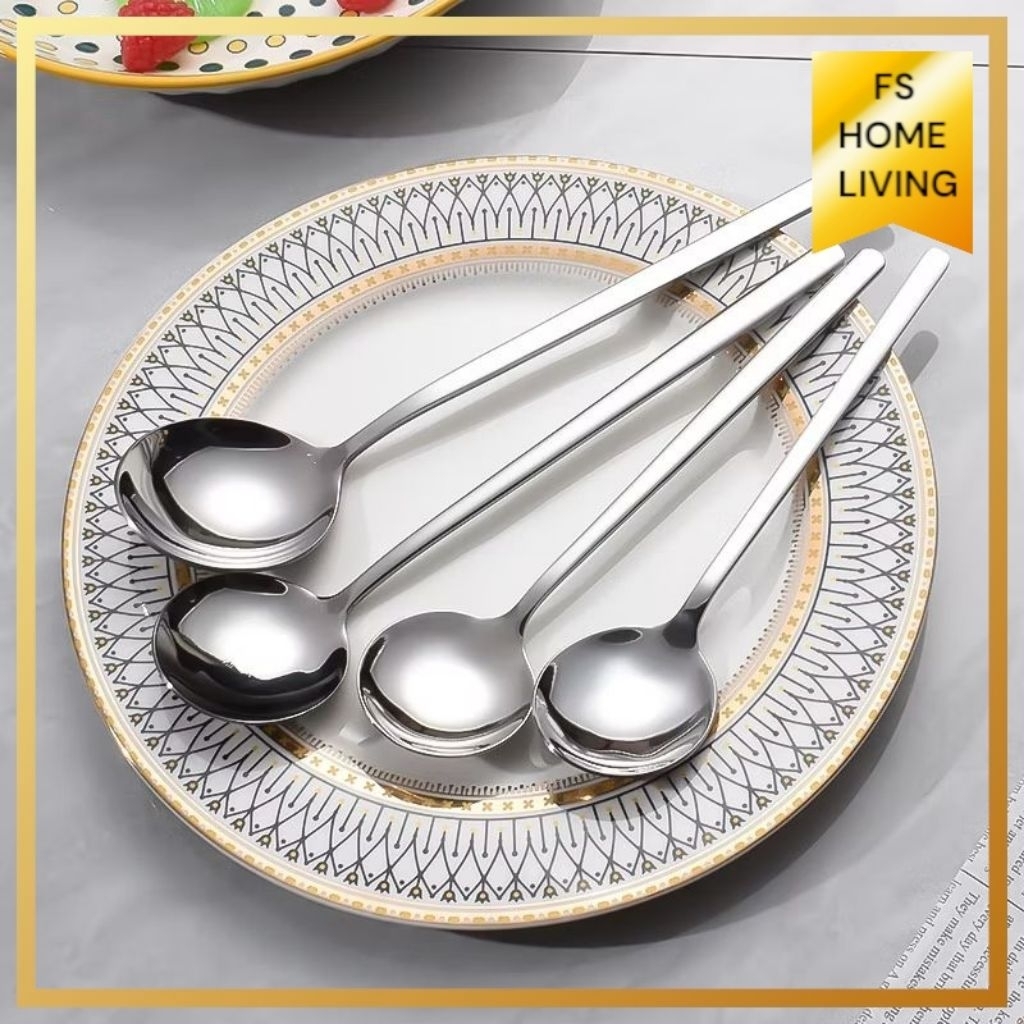 Jual Sendok Makan Korea Stainless Steel Tebal Anti Karat Alat Makan ...