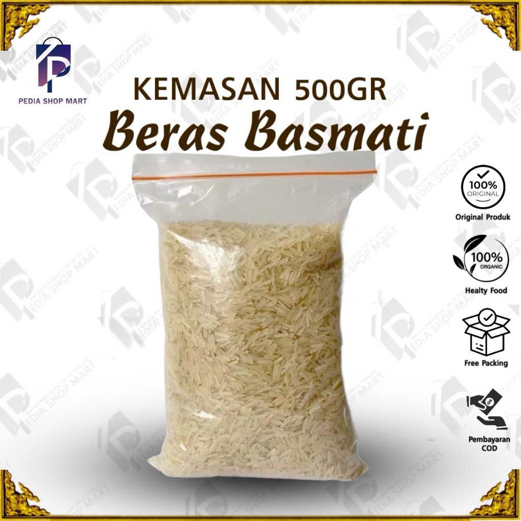 Jual GRATIS ONGKIR !!! Beras Basmati India Extra Long 500gr rice ...