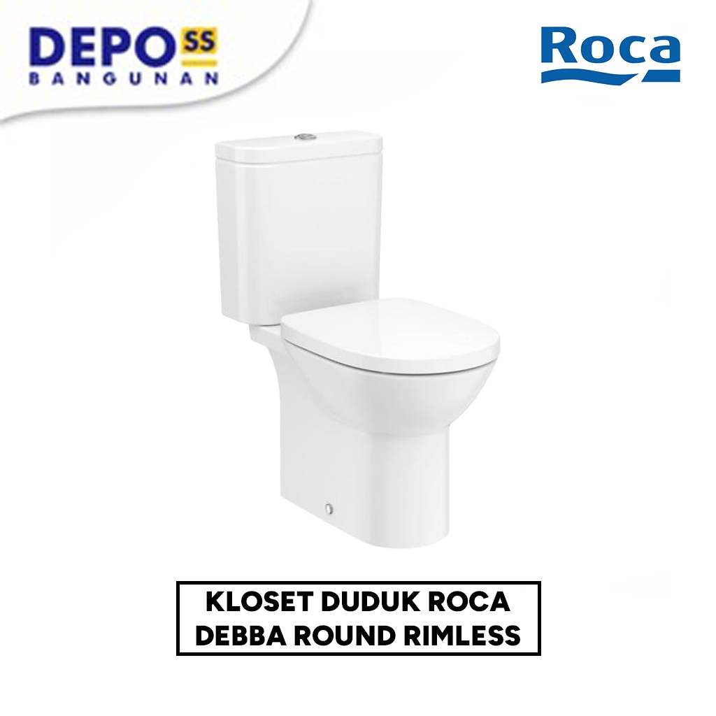 Jual Roca - Kloset Closet Toilet WC Duduk Debba Round Rimless Two Piece ...