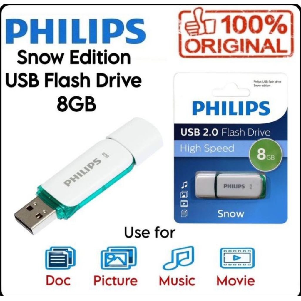 Jual Usb Flash disk 2.0 Philips Snow 8gb | Shopee Indonesia