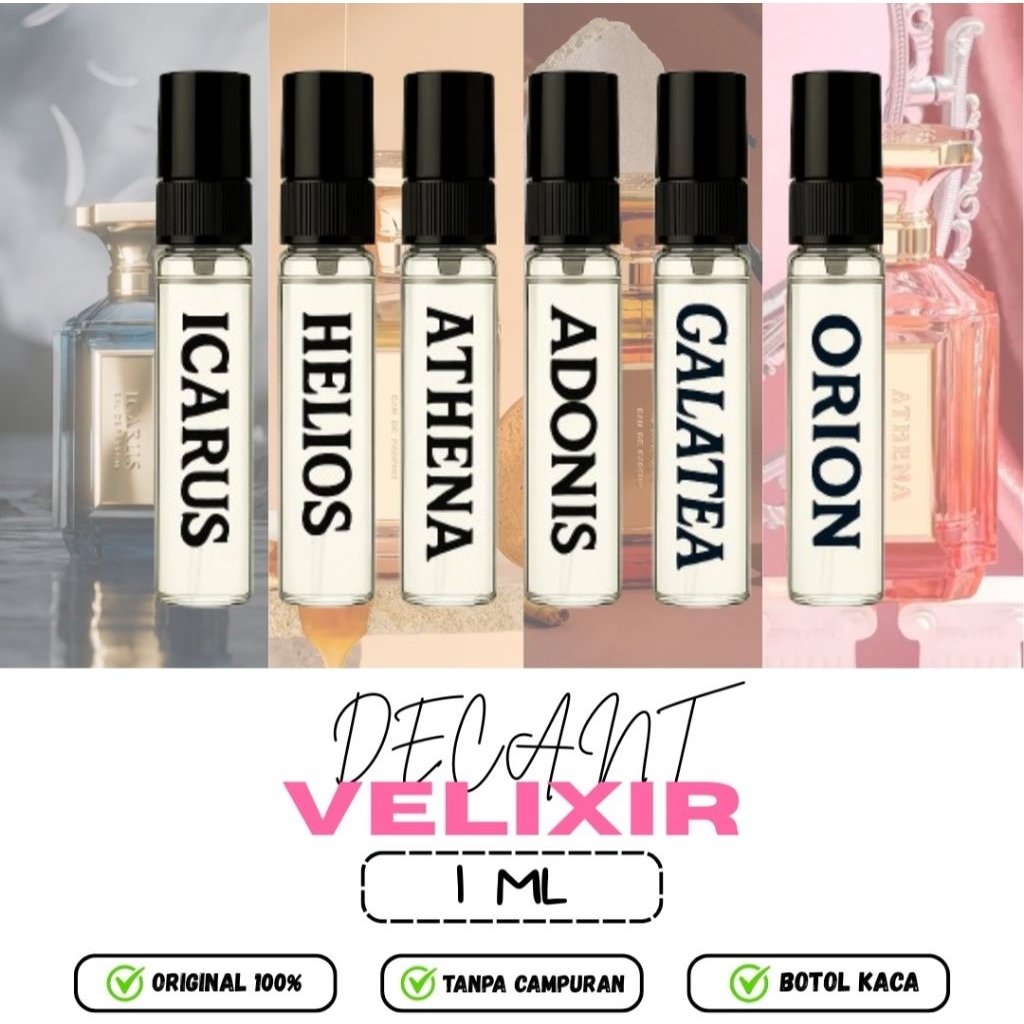 Jual Decant Parfum Velixir 1ml All Variant Original 100% | Shopee Indonesia