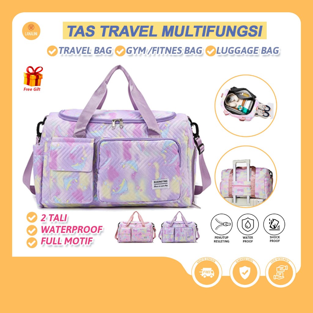 Jual Tas Yoga Gym Bag Travelbag Multifungsi Gym Bag Colorful Pink
