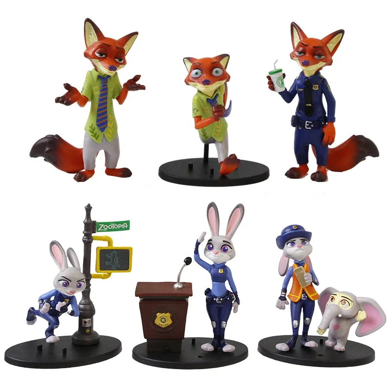 Jual Figure set ZOOTOPIA Judy Hopps Nick Wilde Series Set isi 7 pcs ...