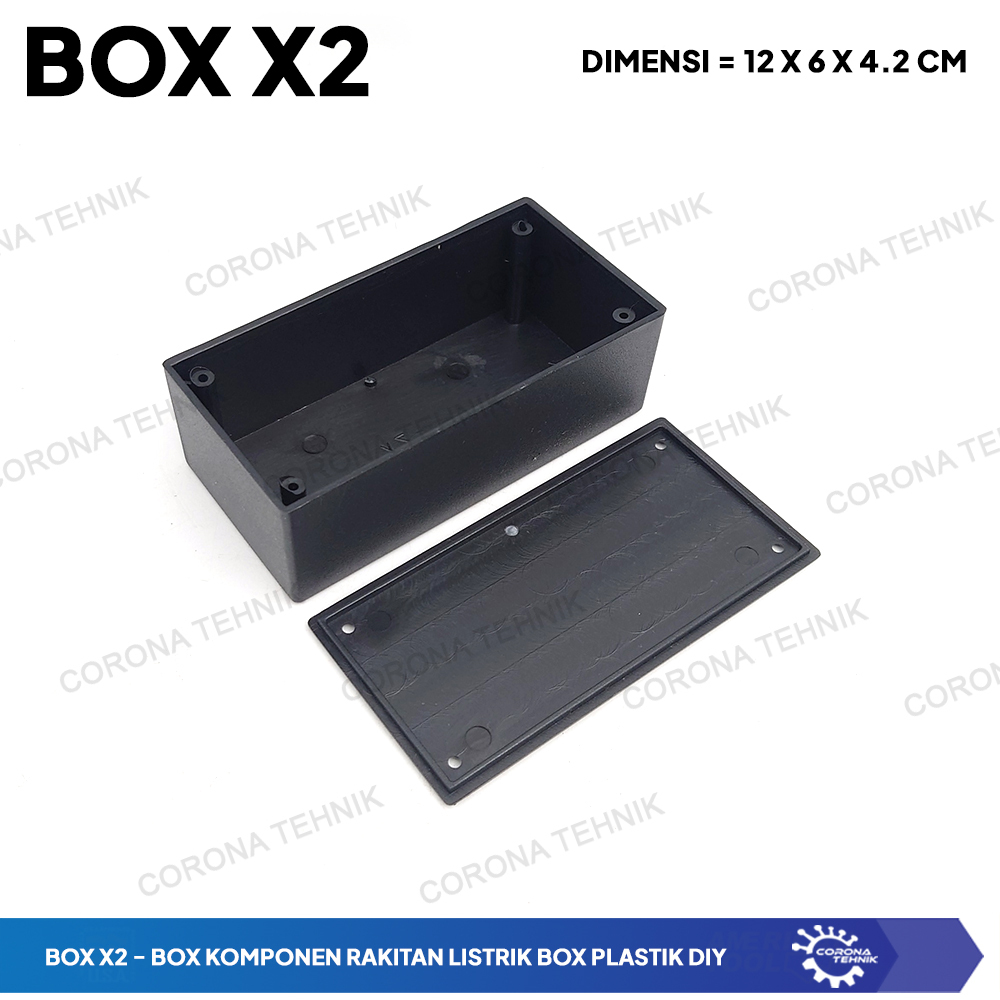 Jual Box X2 + Sekrup - Box Rakitan Komponen Listrik Box Plastik DIY ...