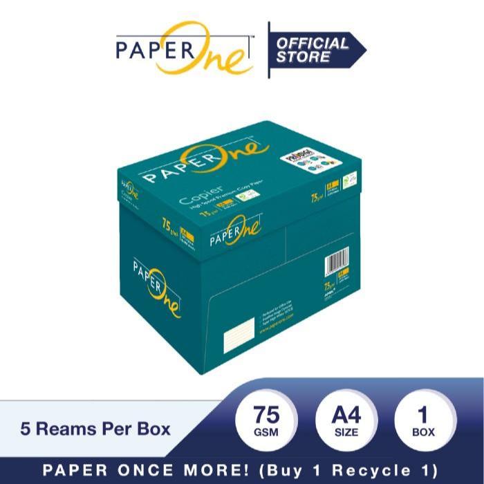Jual Kertas HVS Paper One A4 75/F4 75/A4 80/F4 80 Gsm (Harga 1 Karton ...