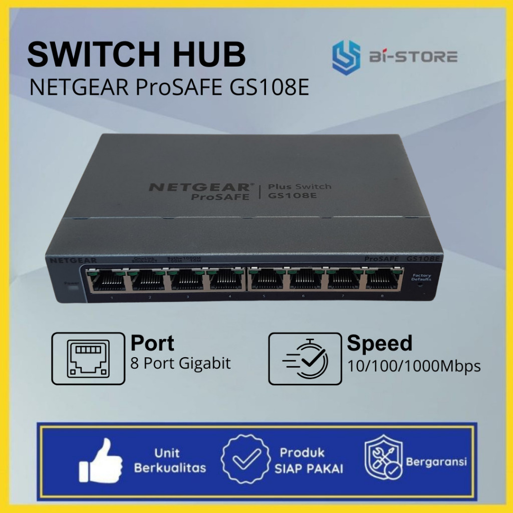 Jual Switch Hub Gigabit NETGEAR ProSAFE GS108E 8 Port Gigabit ...