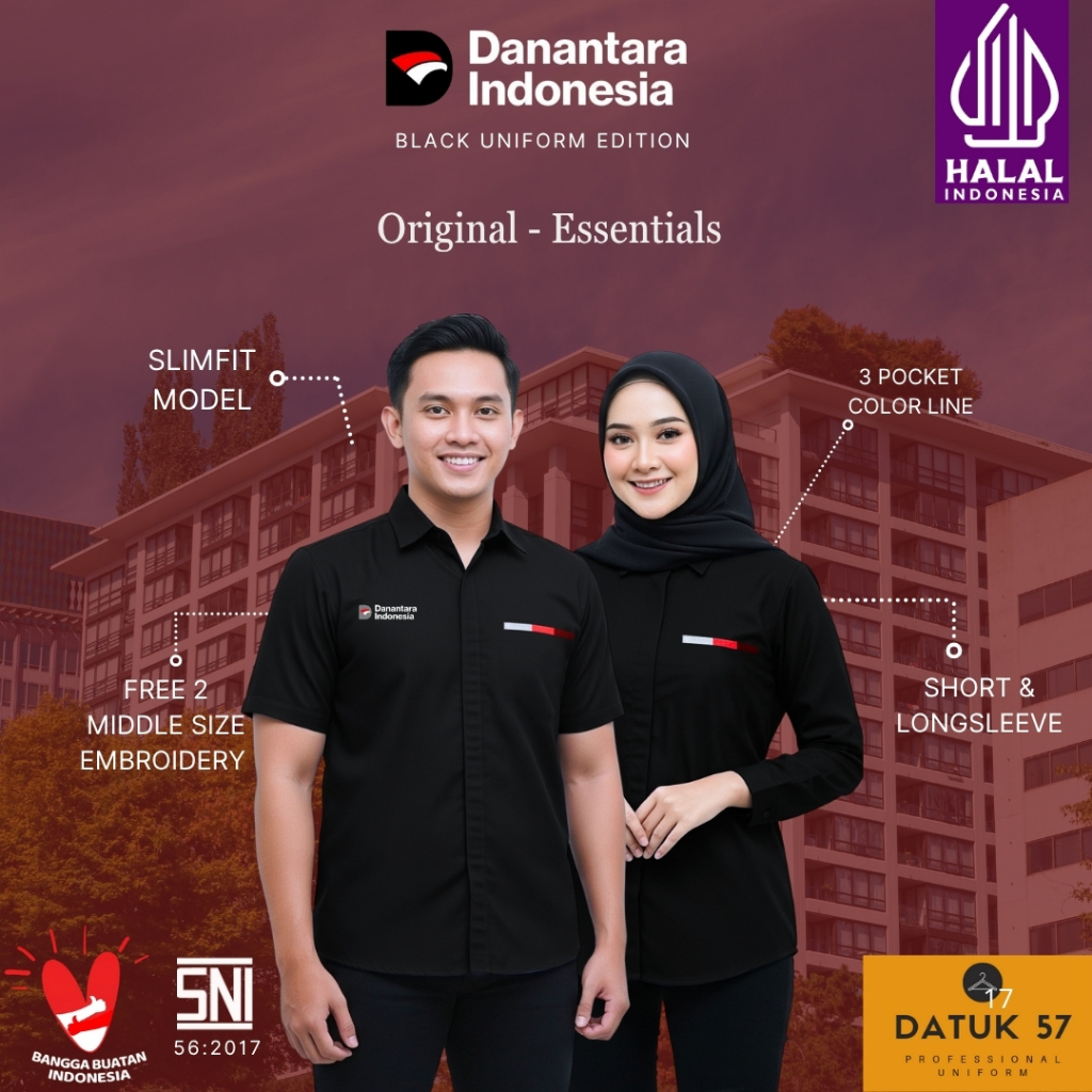 Jual Datuk 57 Essentials : Seragam Kemeja Atasan Hitam Danantara ...
