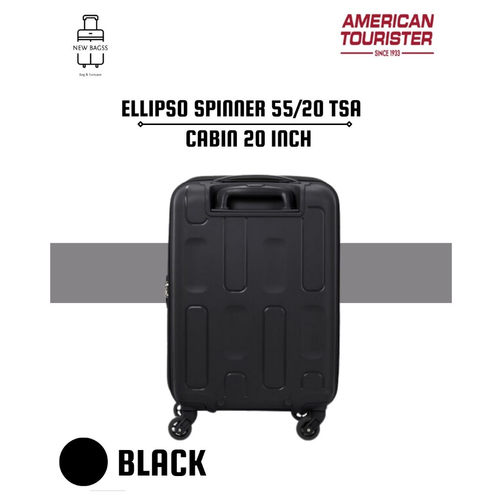 Jual Ellipso Spinner 55/20 Tsa Black / Koper cabin / Cabin 20 inch ...