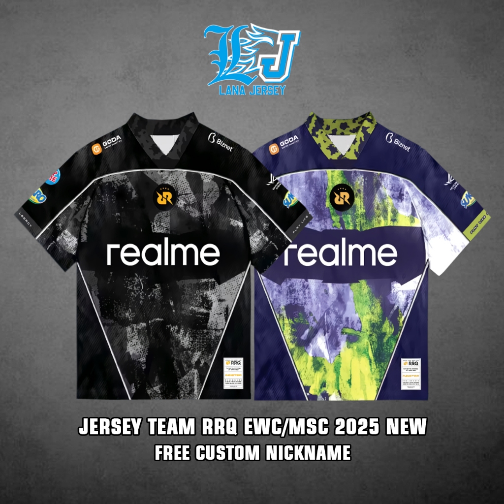 Jual JERSEY Baju Kaos TEAM RRQ Special EWC/MCS 2025 New (free custom ...