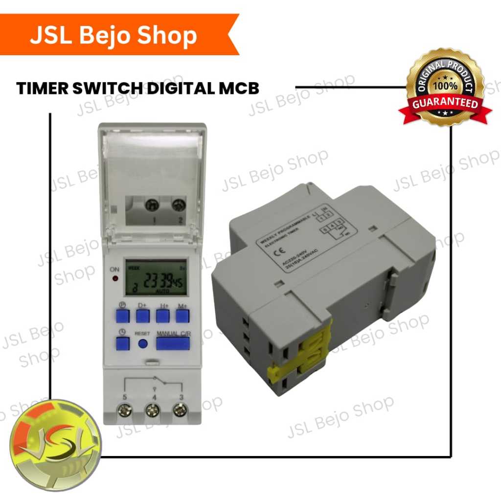 Jual 48V DC / AC DIN Rail Digital Programmable Timer Switch Model MCB ...