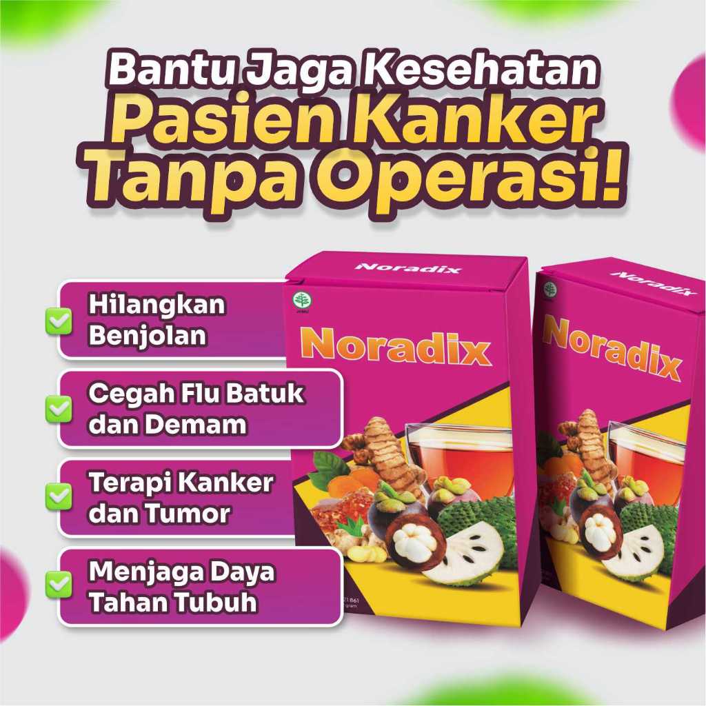 Paket 3 box ||  TEH NORADIX atasi TUMOR DAN KANKER ORIGINAL