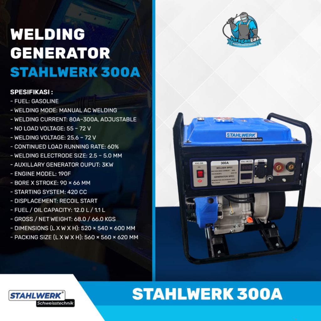 Jual WELDING GENERATOR GENSET LAS STAHLWERK 300A | Shopee Indonesia