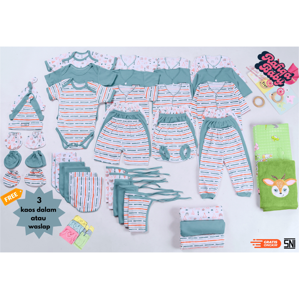 Jual Rafiqa Baby 53 Pcs Hemat Terlaris Baju Bayi Newborn Lengkap Bulan ...