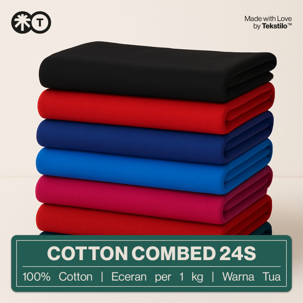 Jual TEKSTILO Kain Cotton Combed 24s 1 kg Eceran – Bahan Kaos Katun ...