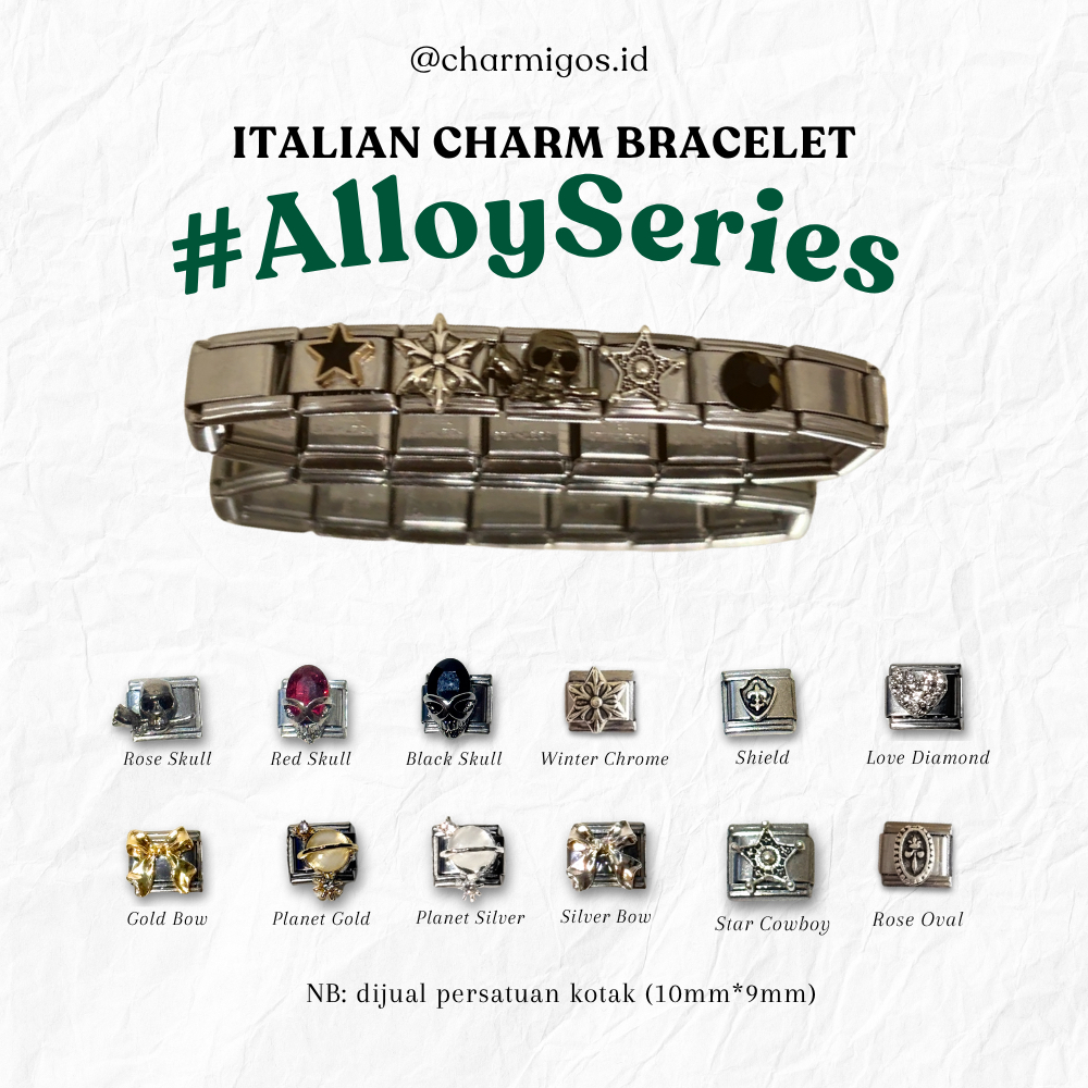 Jual Italian Charm Bracelet Alloy Y2K Charmigos Shopee Indonesia