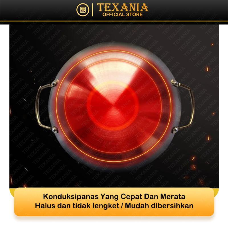 Texania Wajan Kuali Stainless Tebal Anti Lengket Mudah Dibersihkan Tahan Lama - - foto 5