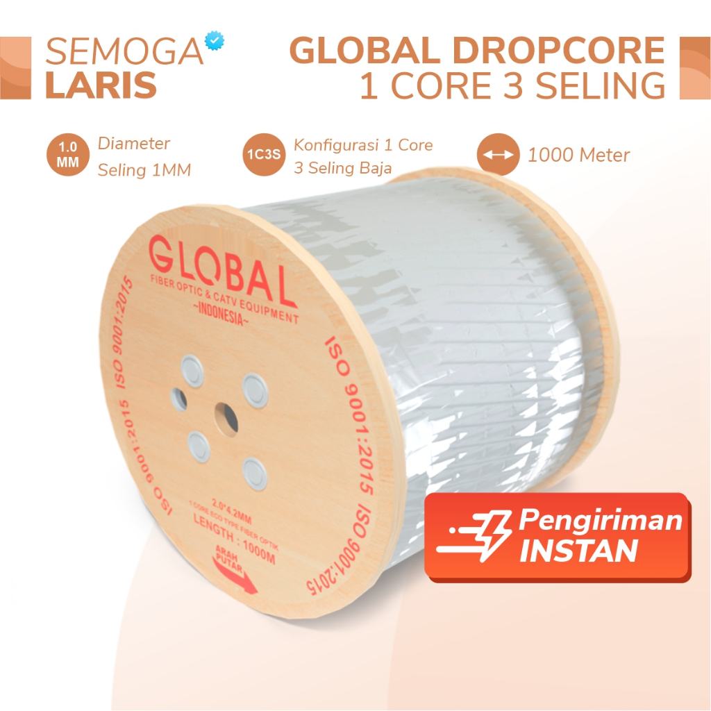 Jual Global Dropcore Mini 1 Core 3 Seling 1KM - Kabel FO 1Core - Low ...