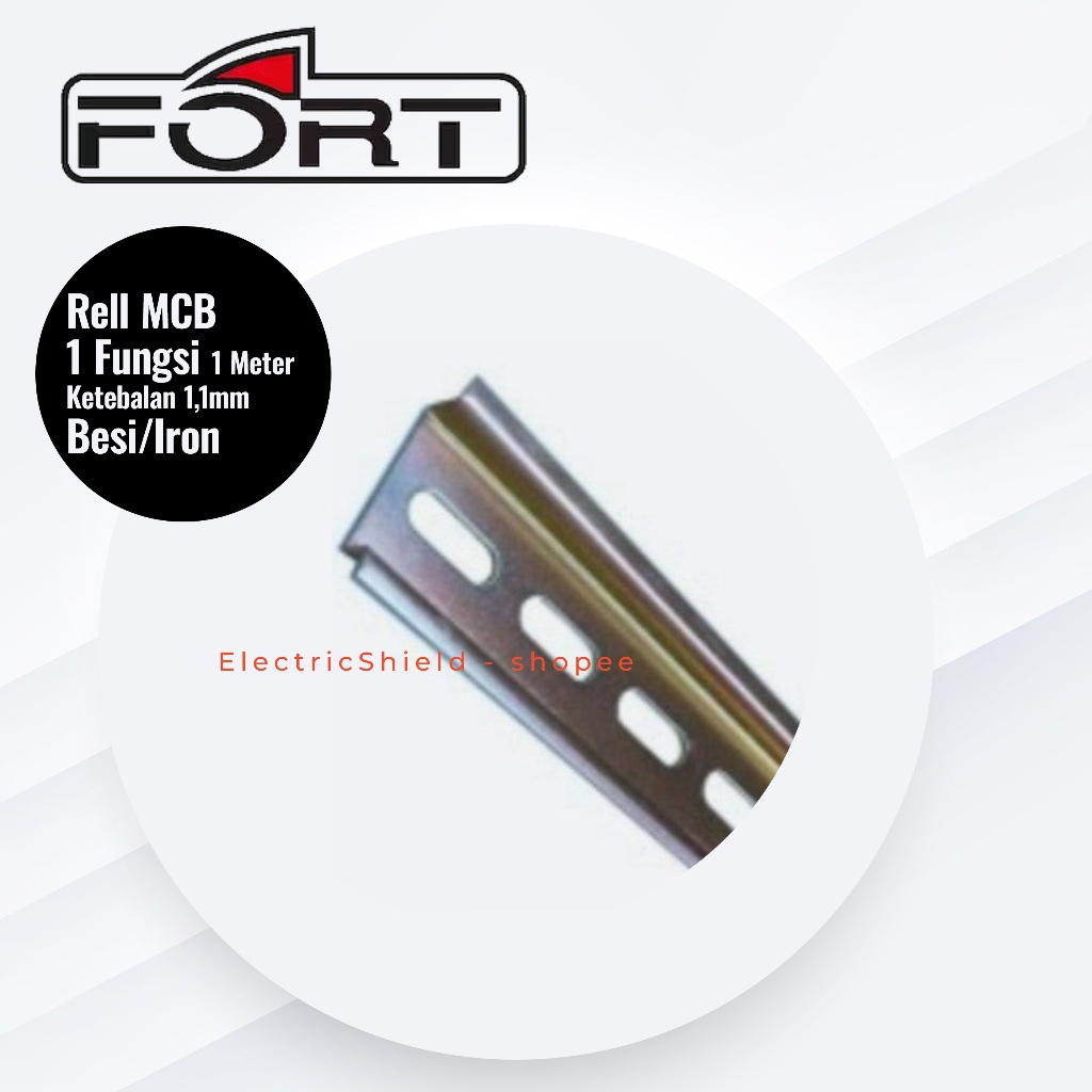 Jual Din Rail Rell Untuk MCB 1 Fungsi Besi Ketebalan 1,1mm Panjang 1 ...