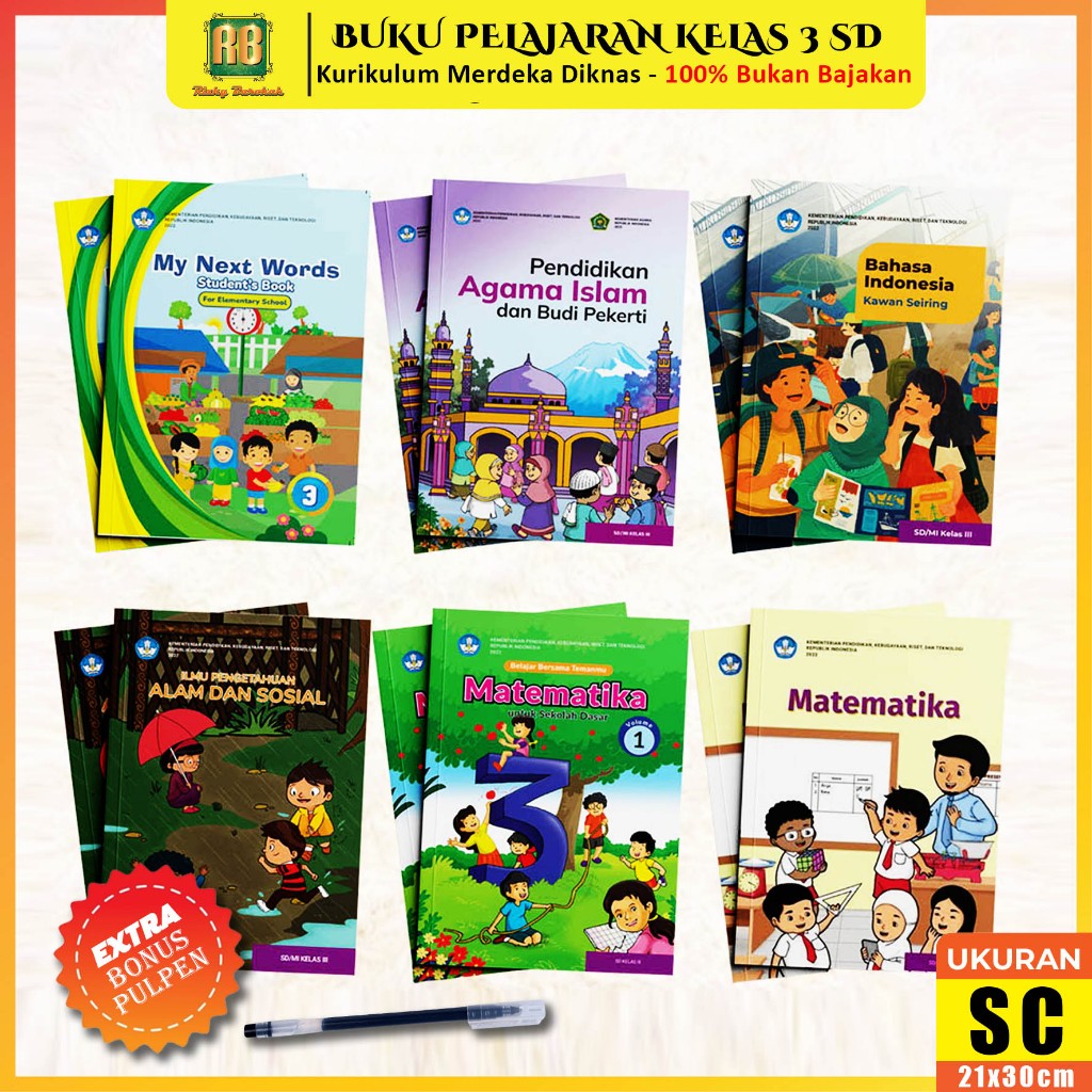 Jual Buku Paket Kelas 3 SD Kurikulum Merdeka Buku Bahasa Indonesia ...