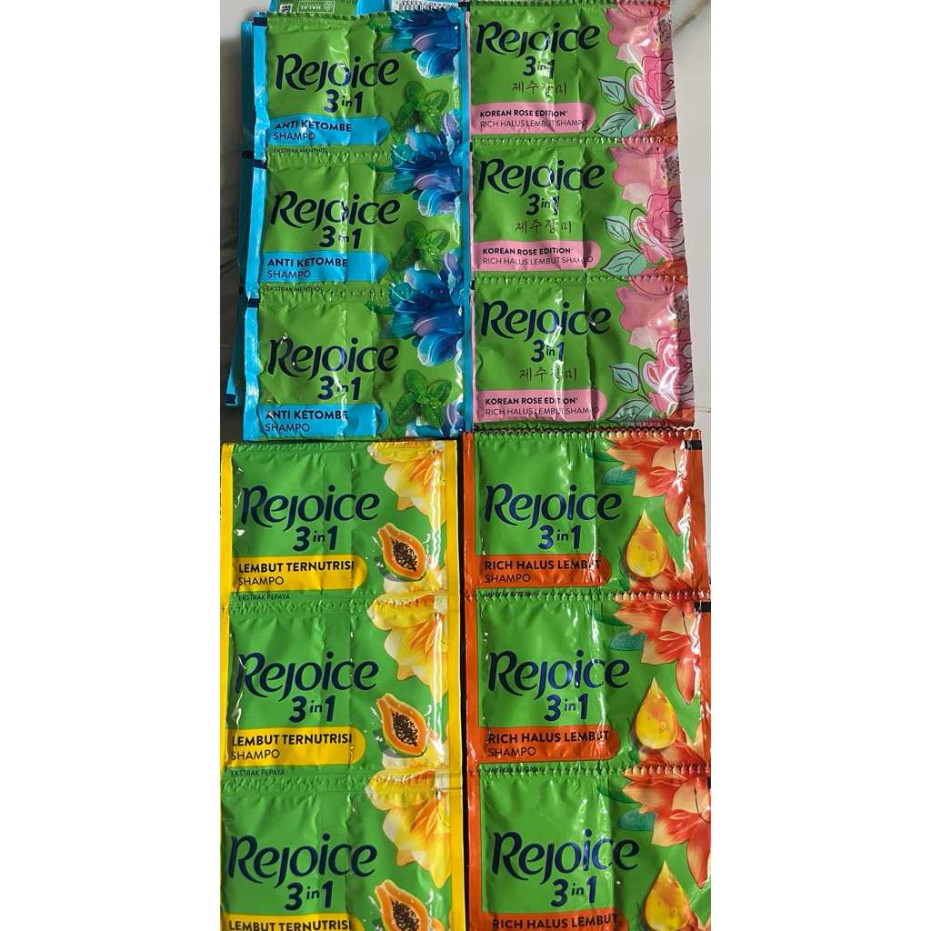 Jual Shampo Rejoice Sachet 10ml(1 renceng isi 24 sachet)kemasan baru ...