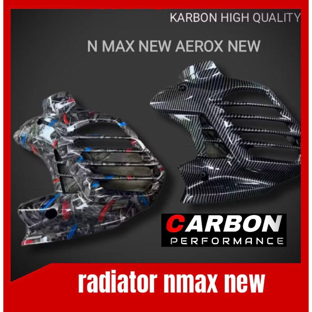 Jual COVER RADIATOR NMAX NEW CARBON / FORGED carbon nmax new 2020-2024 ...