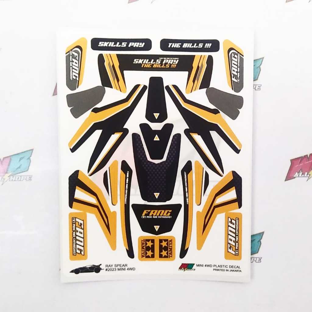 Jual Stiker Ray Spear - Fang - Body Kuning Kombinasi Hitam Putih ...