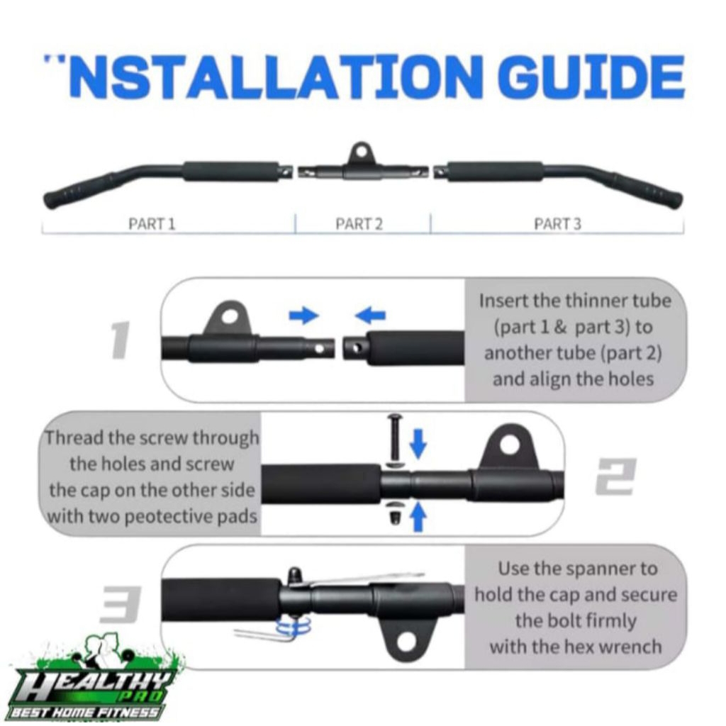 Jual Handle Pull Down Bar Stick Rowing pulldown bar, pull Down, Alat ...