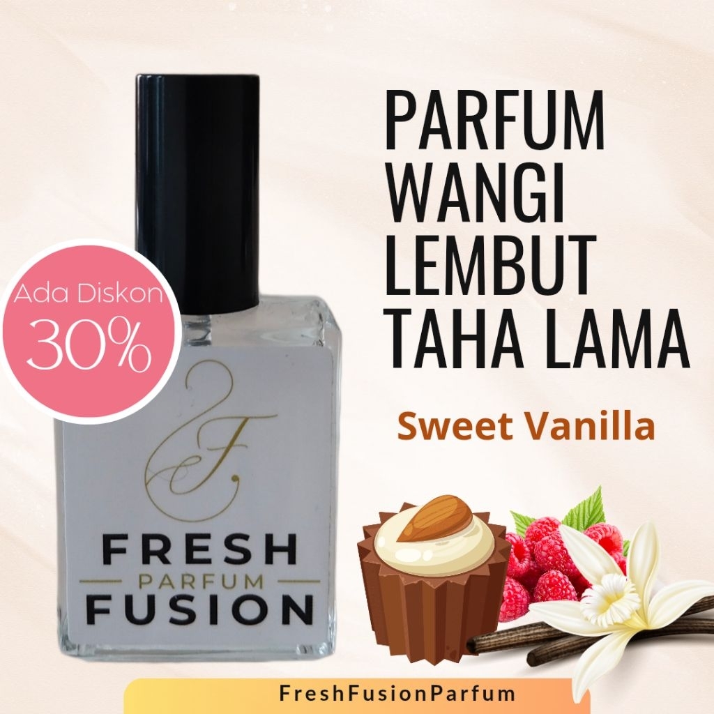 PARFUM WANITA Yang Lembut, mewah dan Tahan Lama FRESH FUSION Sweet Vanilla  INSPIRED SCANDALOUS