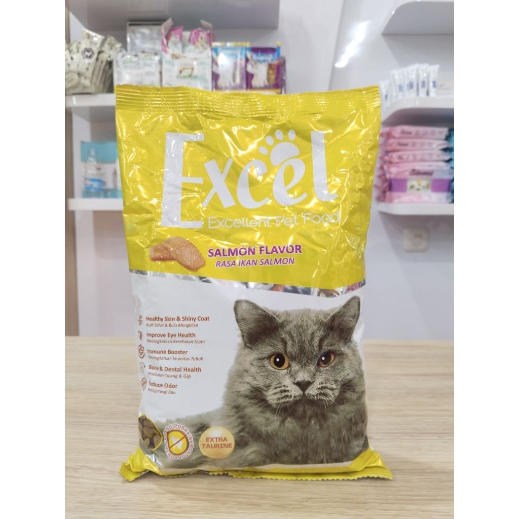 Jual excel salmon 500gr / excel kuning makanan kucing | Shopee Indonesia