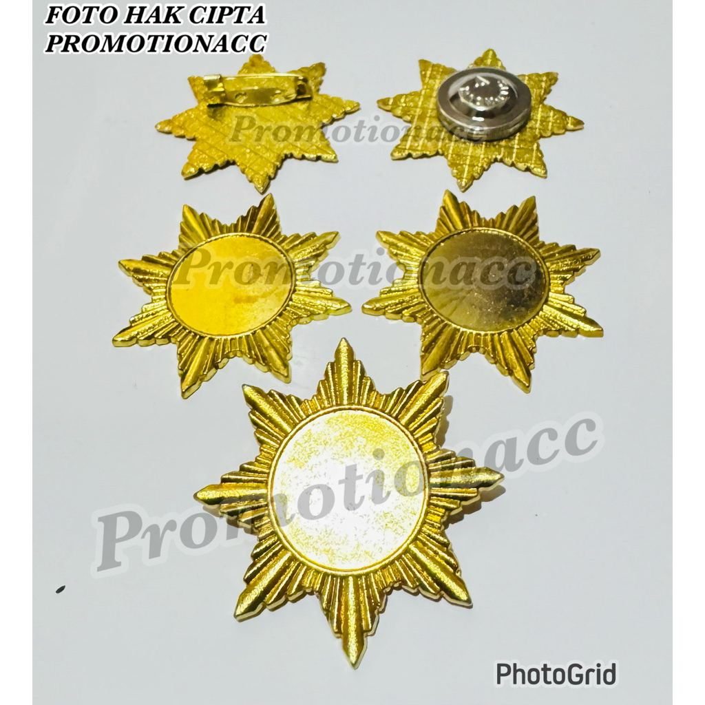 Jual (PIN POLOSAN TANPA LOGO) Pin Polosan Model Bintang 8 Logam ...