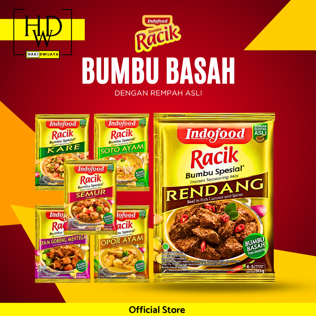 Jual Indofood Racik Bumbu Basah Spesial Dengan Rempah Asli Kemasan 50 ...