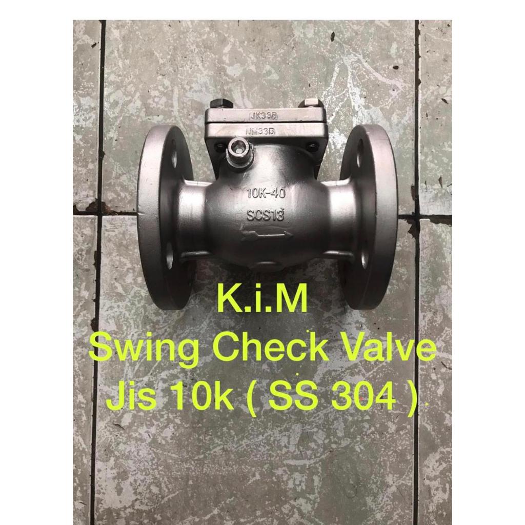 Jual 4 inch Swing Check Valve Jis 10k SS304 ( 4” ) Stainless steel SS ...