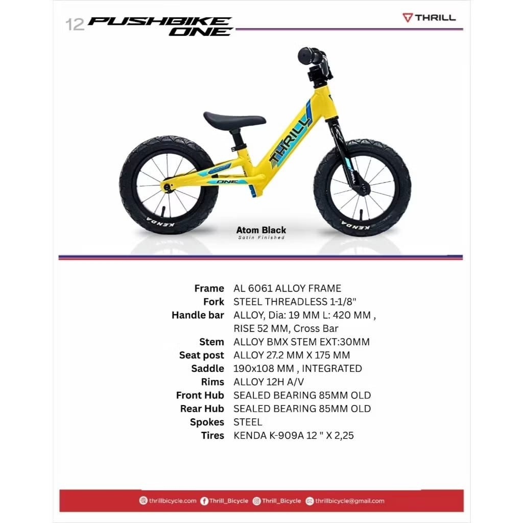 Jual push bike thrill Harga Terbaik Termurah November 2025