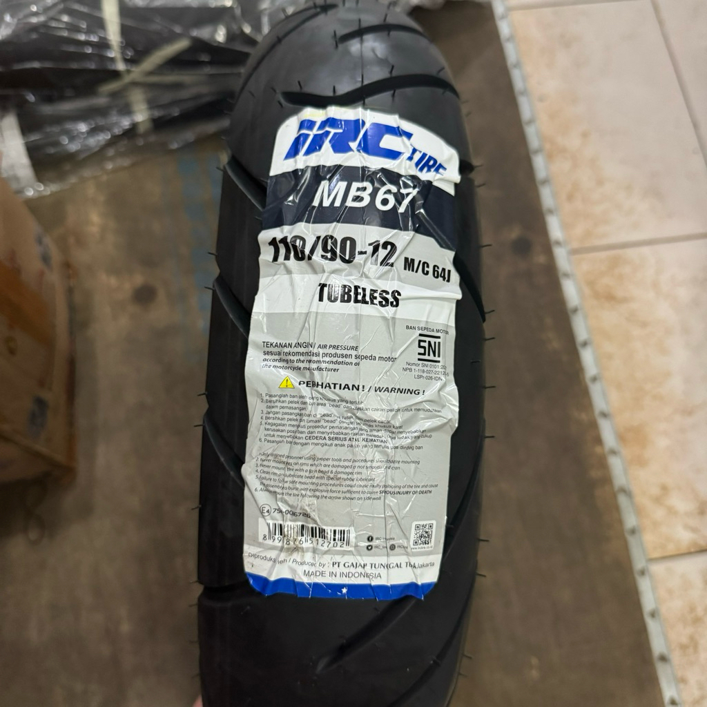 Jual Ban Luar Motor IRC MB67 110/90-12 Tubeless | Shopee Indonesia