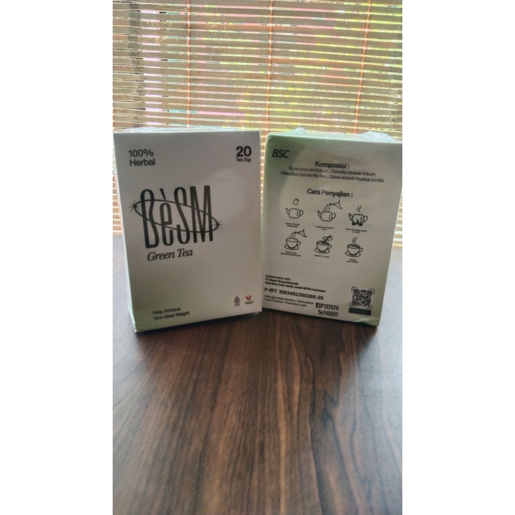 Jual Teh BeSM Green Tea, Teh hijau detox | Shopee Indonesia