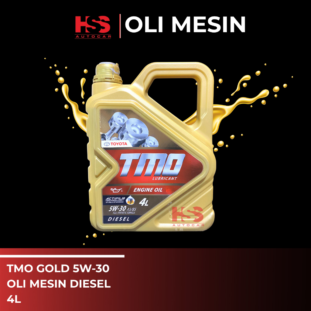 Jual Oli Mesin TMO Gold 5W-30 Toyota A5/B5 Full Synthetic Engine Oil 4L ...