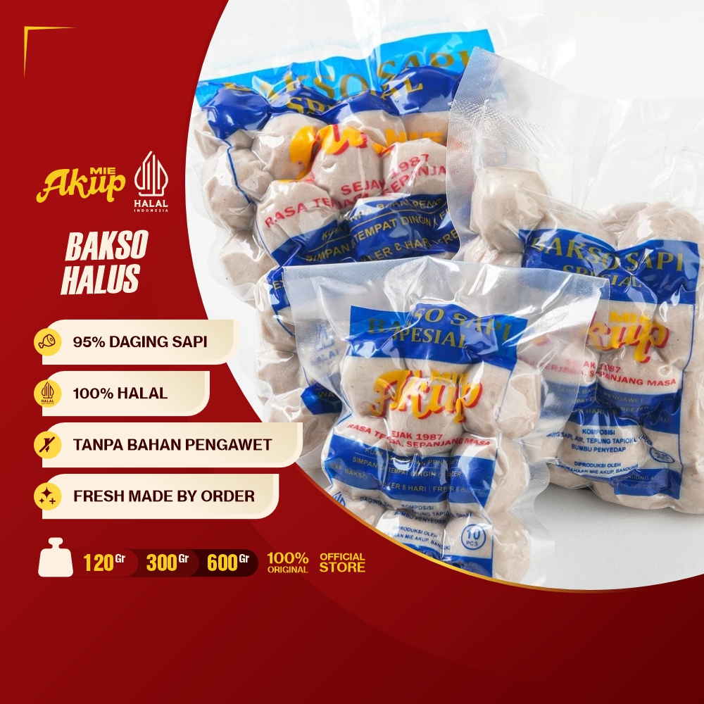 Jual AKUP - Bakso Baso Halus Daging Sapi Asli Frozen Food Instan Halal ...