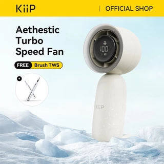 KiiP Fan03 Kipas Angin Mini Portable Rechargeable Fan-5Speed Kipas Genggam LED Display Wind
