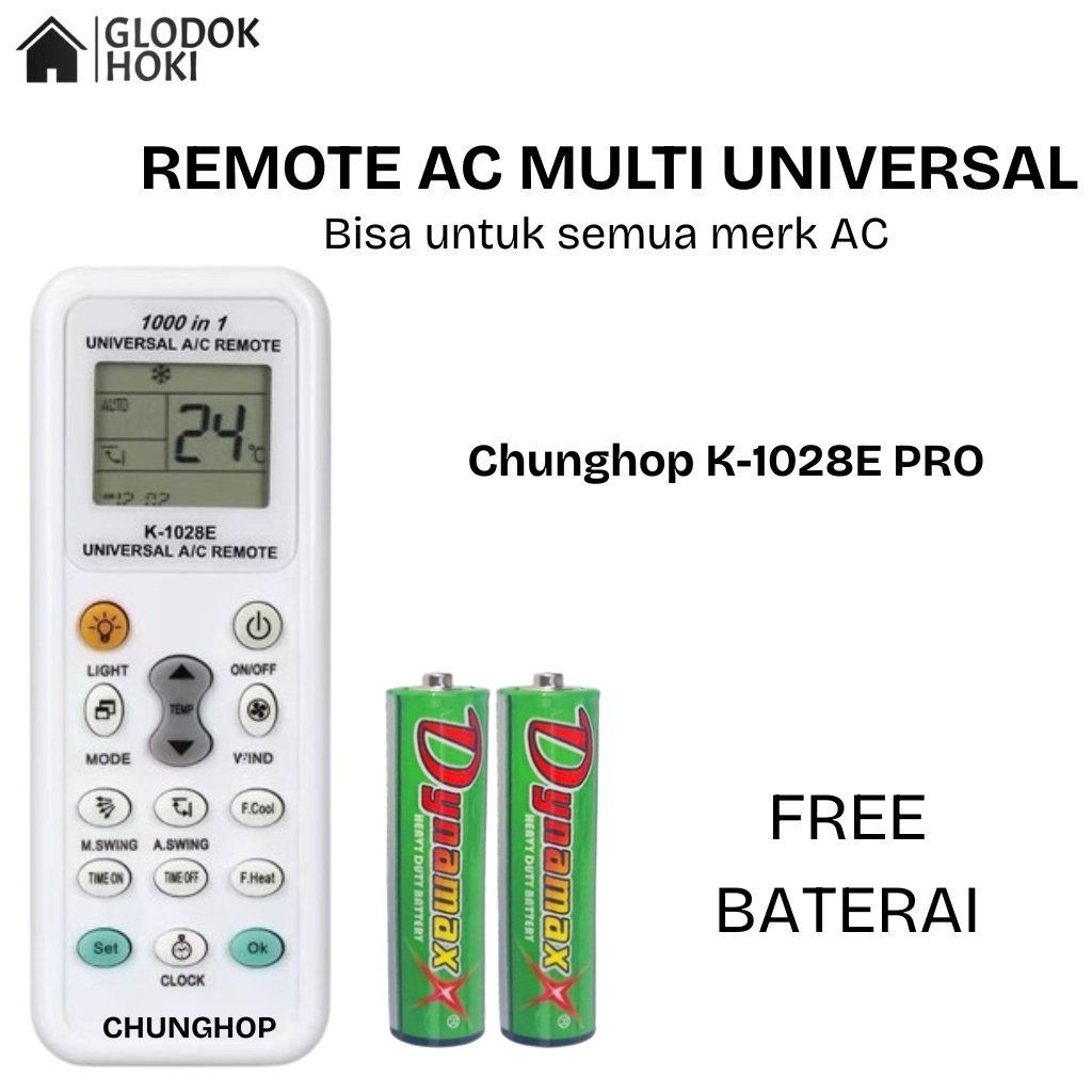 Jual GH - Remote Remot AC / Kipas Angin AC Air Conditioner Universal ...
