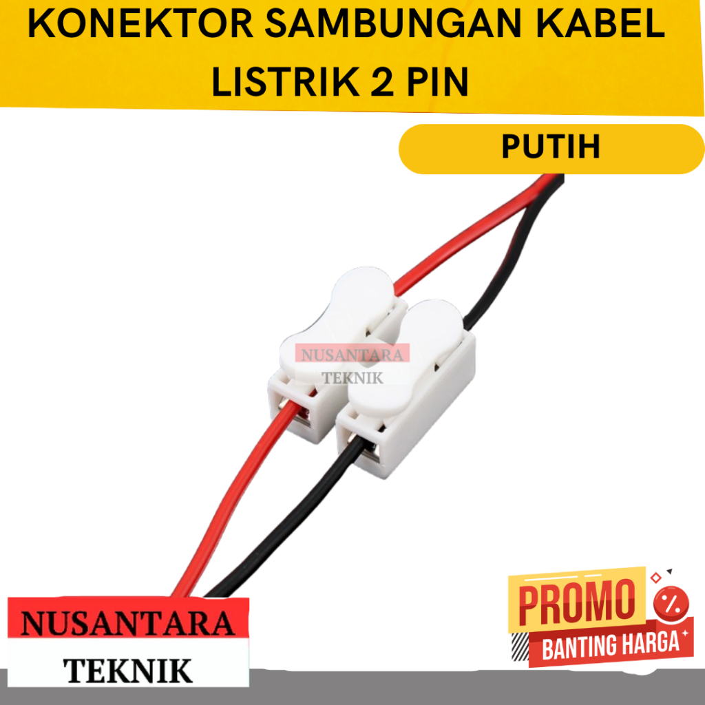 Jual SAMBUNGAN KABEL LISTRIK 2 PIN PUTIH ALAT PENYAMBUNG KABEL LISTRIK ...