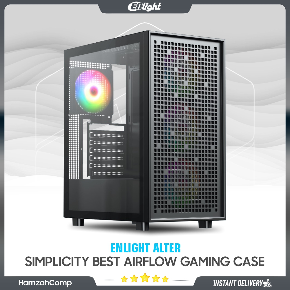 Jual Casing Gaming Enlight Alter Tempered Glass ATX / Casing Gaming PC ...