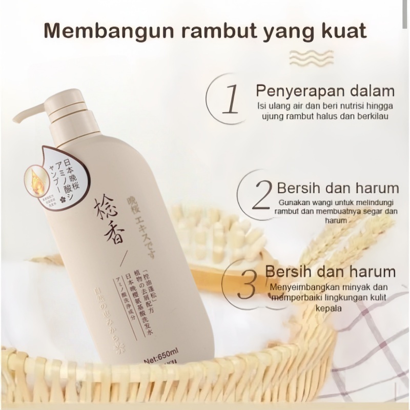 Jual ⭐COD ORI⭐Sakura Shampo Okanen 650ml + Sakura Japan hair ...
