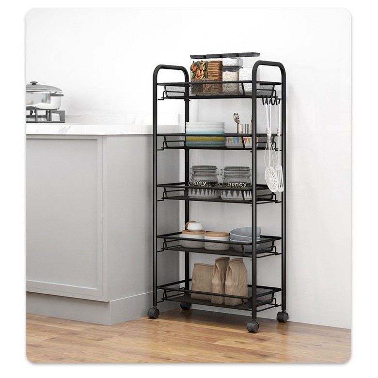 Jual WEST WOOD - Rak Trolly Roda Tray Wheel Rack 5 Susun W962 | Shopee ...